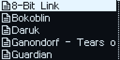 Character List View