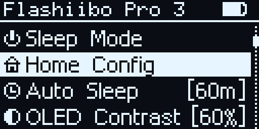 Settings Menu Home Config